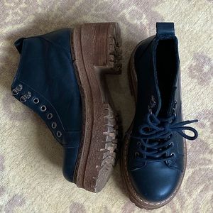 Chunky platform booties. Bought in Argentina. NEVER WORN OUTSIDE.